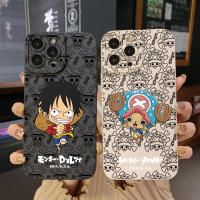 เคสโทรศัพท์สำหรับ Samsung Galaxy A03 A33 A53 A73 A12 A52S 5G A32 A31 A51 A71 A52 A72 4G Luffy Chopper Black Square Edge Full Len ป้องกัน