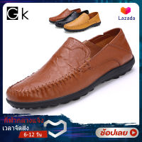 GK Loafers รองเท้าหนังผู้ชาย ผู้ชายหนังแท้แฟชั่นมาร์ตินเชลซีข้อเท้าบู๊ทส์ลำลองรองเท้าจระเข้รองเท้าผูกเชือกผู้ชายรองเท้า