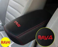 Toyota Rav4 Car Armrest Cover Central Armrest Cover PU Leather Material for 2009 2010 2011 2012 Model（Black With Logo）