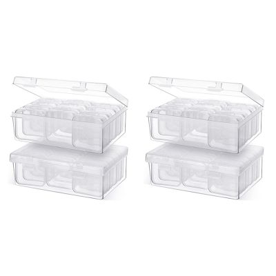 48 Pcs Small Bead Organizer Bead Case Storage Organizer Diamond Art Containers Accessory Storage with 2 Pcs Hinged Lid