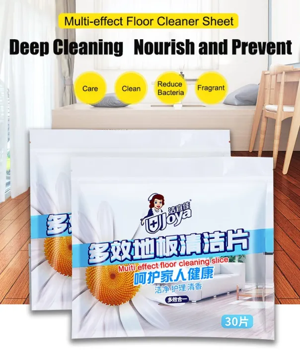 coolrich 30/50 Pieces Multieffect Floor Cleaner Sheet Powerful Stains
