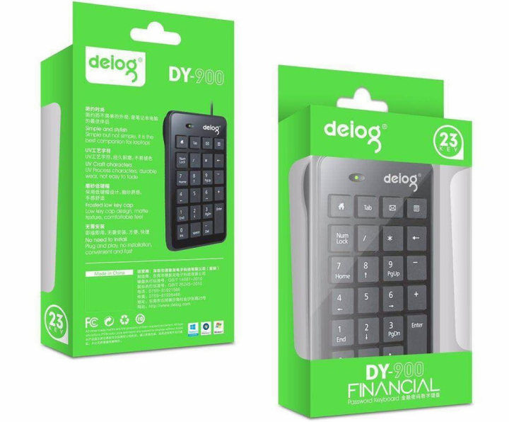 Universal Numeric Keypad Deiog Dy900 Compact Design,23 Profile Keys