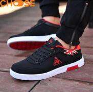 HCMXẢ KHO HÀNG TỒN Giày thể thao Sneaker đen đỏ Họa Tiết Tam Giác Phá Cách