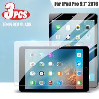 IPad Pro 9.7ปกป้องหน้าจอสำหรับกระจกเทมเปอร์9ชม. 3ชิ้น,เคสโทรศัพท์แบบกระจก A1673ฟิล์มป้องกันป้องกันรอยขีดข่วน A1675