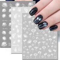 【CW】 Decals Transparent Florals Watercolor Flowers Leafs Back Glue Stickers Decoration Tips