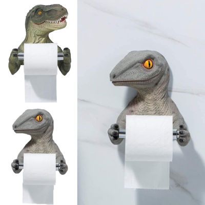 Tissue Box Creative Resin Wall Rack Toilet Paper Holder Cartoon Dinosaur Towel Rack Bedroom Roll Holder suporte papel higiênico