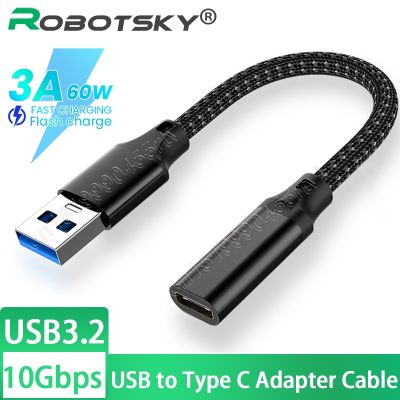 USB A to USB C 10Gbps Adapter Cable USB C Female to USB 3.2 Male OTG Cable Data Transfer Fast Charge Laptop Flash Disk Cable