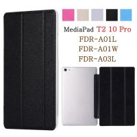 Casing Tablet สำหรับ Funda Mediapad T2 10 Pro เคส FDR-A01L FDR-A01W FDR-A03L M2 Lite 10.1ฝาพับหนังกรอบเคสตั้ง