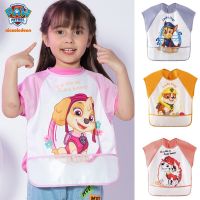 ☋◆ PAW Patrol เสื้อกันเปื้อนเด็ก เสื้อกันน้ำเด็ก เสื้อกินข้าวเด็ก ผ้ากันเปื้อนเด็ก รุ่นแขนสั้น มีช่องรองเศษอาหาร