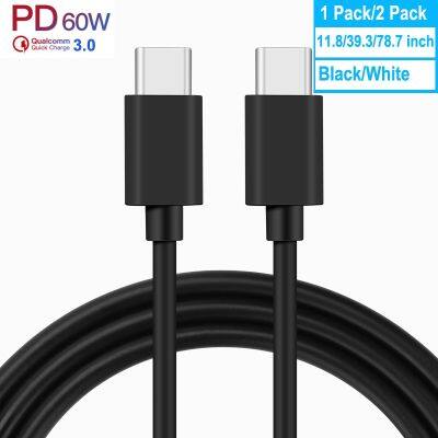 USB C สำหรับพิมพ์ S20 Samsung PD 60W แบบสั้น,สายที่ชาร์จเร็ว MacBook Pro iPad Snyc สายข้อมูล