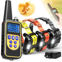 800m Electric Dog Training Collar Waterproof Rechargeable Remote Control With LCD Display For All Size Shock Vition Sound