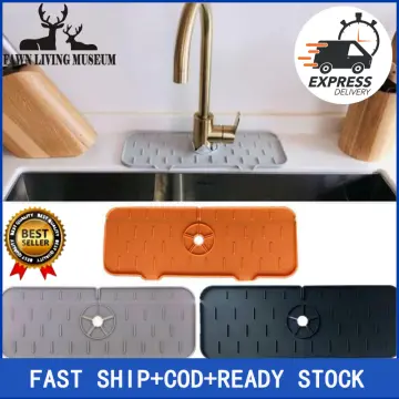 Kitchen Faucet Mat Sink Splash Pad Sink Countertop Protector Mat Draining  Pad Shelf For Shampoo Soap Kitchen Gadgets