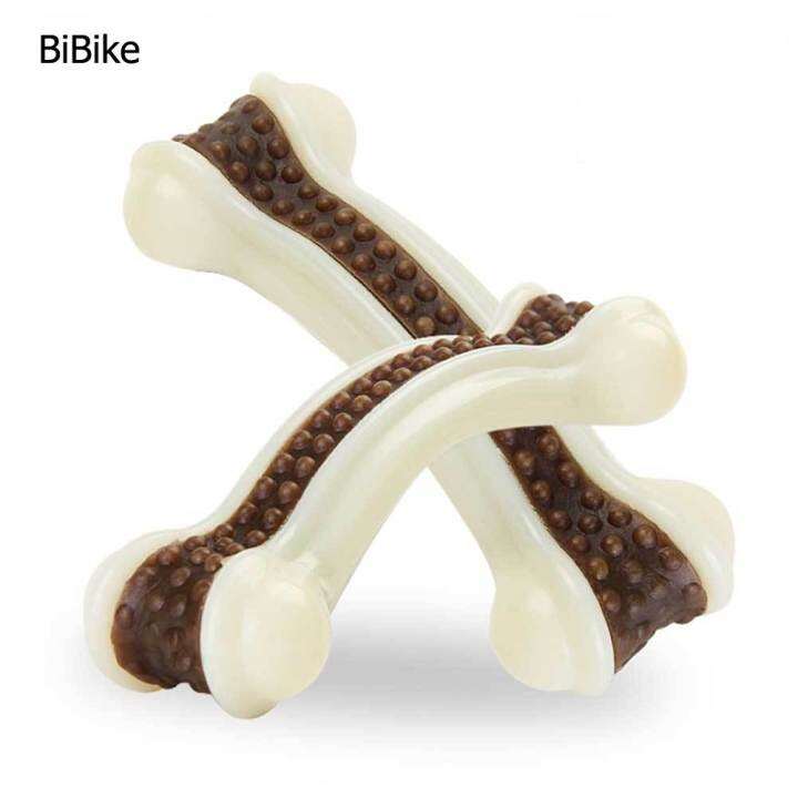 bibike-ของเล่นเคี้ยวสุนัขกระดูกที่กินได้ของเล่นไนลอนขนาดใหญ่ทนทานไม่สามารถทำลายได้กระดูกยางสำหรับเคี้ยวและเล่น