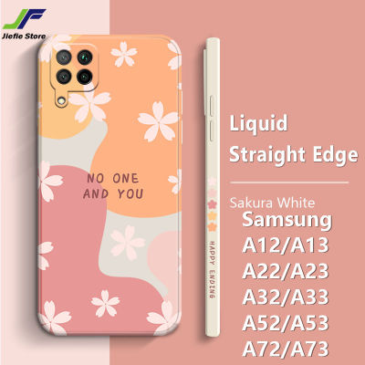 JieFie ดอกไม้โทรศัพท์กรณีสำหรับ Samsung Galaxy A12 / A22 / A32 / A52 / A72 / A13 / A23 / A33 / A53 / A73 / A14 แฟชั่นที่มีสีสันจับคู่นุ่ม TPU ตรงขอบ