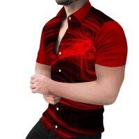 Men Fashion and Causal Short Sleeve Printed Shirt