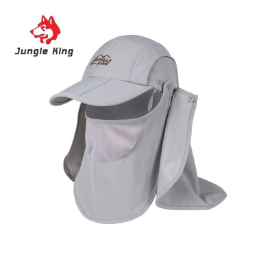 [hot]JUNGLE KING MZ45 New Unisex Fishing Hat Sun Visor Cap Hat Outdoor Sun Protection with Removable Ear Neck Flap Cover for Hiking