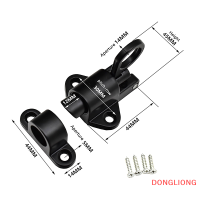 DONGLIONG กลอนประตูอลูมิเนียมอัลลอยด์สีดำสำหรับหน้าต่างประตูเพื่อความปลอดภัยแบบสปริงกลอนประตูเด้งอัตโนมัติ