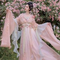 Chinese Hanfu Dress Womens Printed Large Sleeve Shirt Hanfu Set Carnival Fairy Cosplay Dress Hanfu Dance Dress