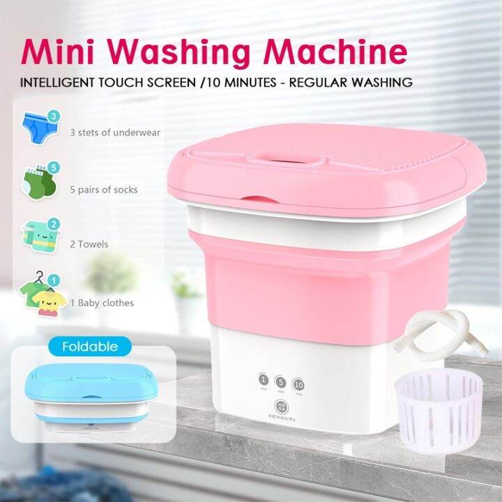 Folding Washing Machine Fully Automatic Mini Portable Washer 2 IN 1 ...