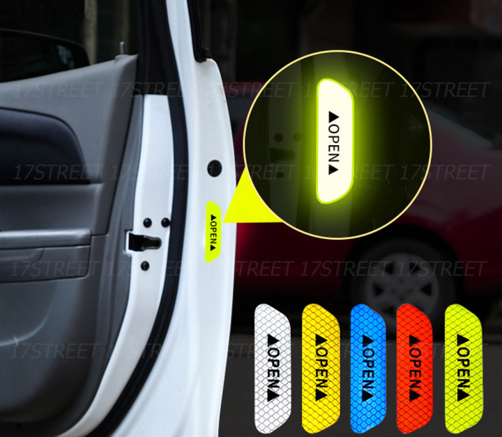 สติกเกอร์สะท้อนแสง-สติกเกอร์ตกแต่งรถยนต์-สำหรับติดข้างประตูรถยนต์-1-ชิ้น