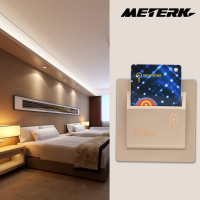 Meterk โรงแรม Saklar Kartu RFID 40A พลังงานสูงปิดประหยัดพลังงานเซ็นเซอร์อิเล็กทรอนิกส์สลับผู้เข้าพักใส่คีย์การ์ดเพื่อจ่ายไฟ