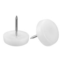 【YF】◙♘❧  Uxcell 20/40/60/80pcs Feet Plastic Glide Nails Table Leg Protector 16/20/22mm Diameter