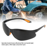 แว่นตานิรภัยสีดำ แว่นตาเชื่อม ทนต่อแรงกระแทก UV Proof Anti Glare Goggles