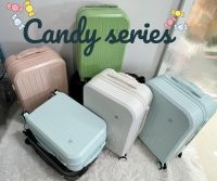 กระเป๋าเดินทาง Candy series 20/24 นิ้ว ซิปล็อค แบบ abs+pc แข็งแรง ทนทาน มีหลากหลายสีให้เลือก