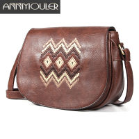 Annmouler Fashion Shoulder Bag Vintage Women Handbag Purse embroidery Messenger Bag Quality Small Bag for Girls Crossbody Bag