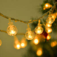 EU Plug 10M Crystal Bubble Ball String Light Fairy Garden อุปกรณ์เสริมงานแต่งงานตกแต่งวันหยุด Waterproof Garland Lamp