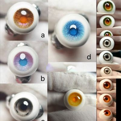 ดวงตาตุ๊กตา BJD ที่มีสีสัน10/12/14/16มม. อุปกรณ์เสริมตุ๊กตา DIY ลูกตาสำหรับ1/3 1/4 1/6 OB11ตุ๊กตา BJD ตาฉาบปูน