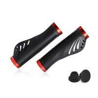 1 Pair Bicycle Handlebar Grips Ergonomic Design Non-slip Rubber MTB Handle Grips with End Plug Bicycle Cycling Accessories Handlebars