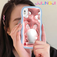 Jjlingji เคส A71 A01ปลอกสำหรับ Samsung A10ลายการ์ตูน3D กระต่ายดอกไม้ลวดลายคลื่นขอบเคสมือถือกันกระแทกแบบใสนิ่มเคสโปร่งใสลายกล้องถ่ายรูปซิลิกาเจลที่ป้องกัน