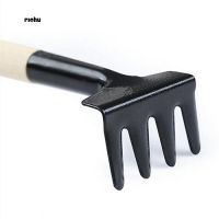 RichuMini Plant Garden Tools Wooden Handle Gardening Shovel Rake Spade 3 Pcs Set