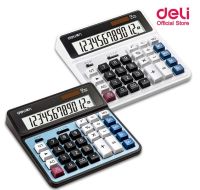 เครื่องคิดเลขแบบตั้งโต๊ะ 12 หลัก Deli 2137 Calculator 12-digits เครื่องคิดเลข อุปกรณ์สำนักงาน office (จำนวน 1 เครื่อง) คละสี