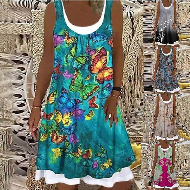 womens-a-line-dress-sleeveless-floral-3d-print-knee-length-dress-spring-summer-round-neck-casual-classic-ladies-dress-2022