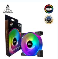 AZZA PWM Fan Case 120mm. HURRICANE II Dual Ring Digital RGB with RF Remote สินค้ารับประกัน 1 ปี