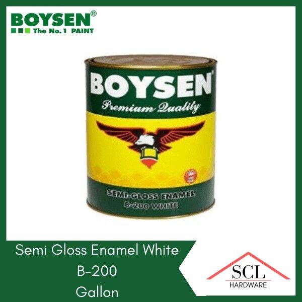 BOYSEN SemiGloss Enamel White B200 Gallon Lazada PH
