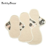 Betty Bear 3pcs Washable Sanitary Pads Reusable Cotton Sanitary Pads for