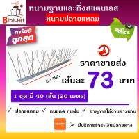 หนามไล่นก​ หนามกันนก​  ฐานและกิ่งสแตนเลส  ปลายแหลม  จำนวน​ 40 เส้น