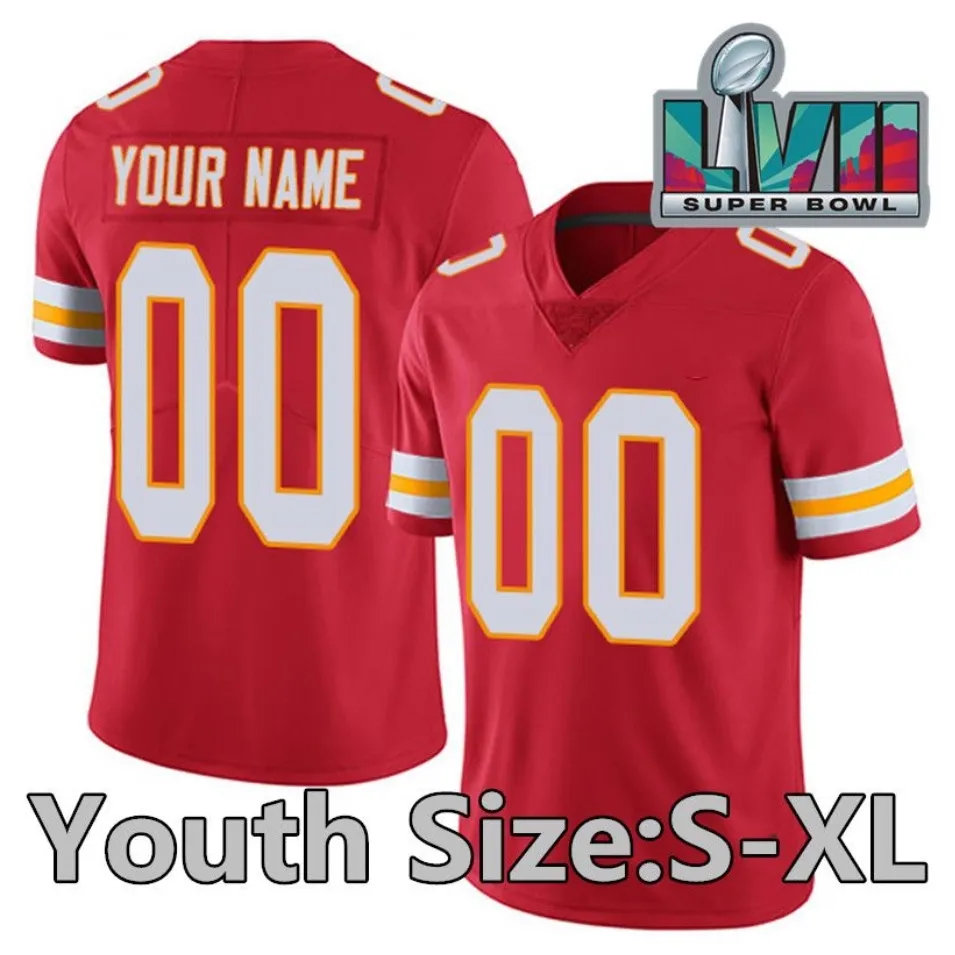 NFL_Jerseys 23A 15 Patrick Mahomes 87 Travis Kelce Custom Football Jersey 9  Juju Smith-Schuster 32 Nick Bolton Chris Jones George Karlaftis Creed  Humphrey Harrison Butker 