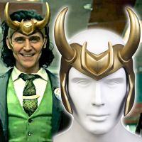 Loki Crown Horns Cosplay Headgear Helmet Superhero Props Adult Headwear PVC Halloween Party Prop