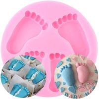 【Ready Stock】 ┅∈ C14 Baby Foot Silicone Molds DIY Party Cupcake Topper Fondant Cake Decorating Tools Soap Resin Mold Candy Chocolate Gumpaste Mould