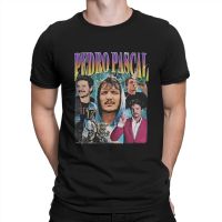 MenS T-Shirts Pedro Pascal Vintage Style Classic Funny 100% Cotton Tees Short Sleeve Pedro Pascal Actor T Shirts Round Collar