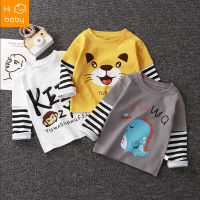 Spring and Autumn Childrens T-shirt Mens Girl Long-Sleeved Blouse 0-5 Years Old Cartoon Bottoming Shirt Baby