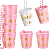 【LZ】✘  Plástico Tiro Óculos para Hen Bachelorette Party Team Noiva Para Ser Copo Decorações De Casamento Presente Do Chuveiro De Noiva Suprimentos De Colar 1-6PCs