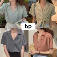 ??เสื้อเชิ้ตแขนสั้น bp สไตล์เกาหลี มีให้เลือก15 สี (ชาย-หญิงใส่ได้) unisex สีพื้นแมชได้ทุกลุค