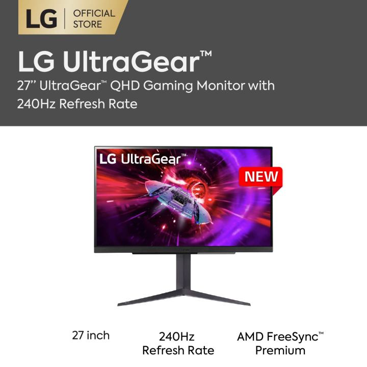 LG 27" 27GR83Q IPS QHD 240Hz 1ms HDR10 Freesync Gsync Ergonomic ...