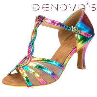 Denovas ผู้หญิง Shinning High Heel Comfort Sandal รองเท้าเต้นรำ