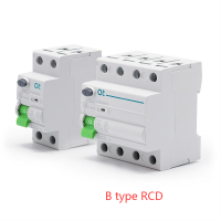 เครื่องตัดกระแสไฟฟ้าตกค้างยานพาหนะไฟฟ้าเครื่องชาร์ต EV DC RCCB RCD 2P/4P 63A 30mA ชนิด B 6KA รางดินรั่วซึม